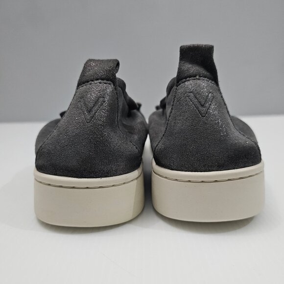 Vionic Uptown Ballet Flat Slip On Loafer Sneaker Polluted Silver Leather Sz 8.5 - Picture 7 of 13